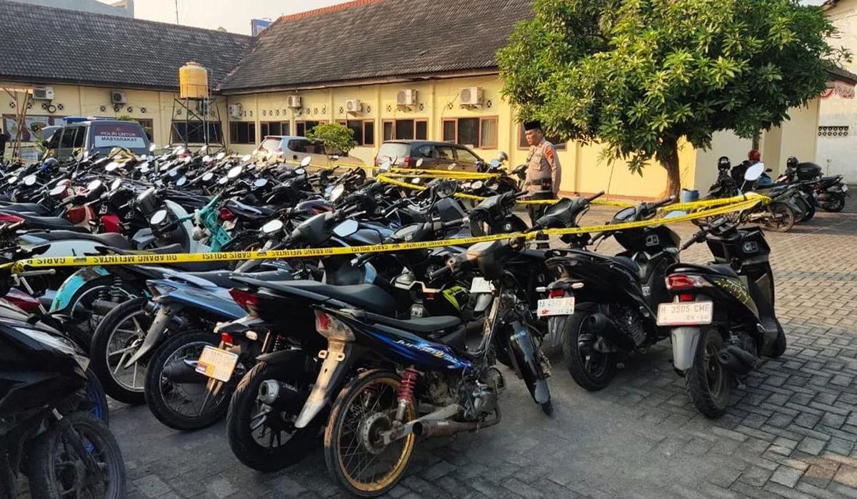 Polisi Amankan 77 Motor Hasil Razia Balap Liar di Pedurungan Semarang