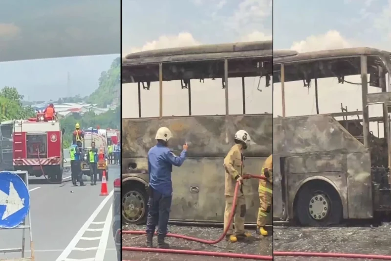 Bus Trans Semarang Terbakar di Ngaliyan, Penumpang Berhasil Selamat