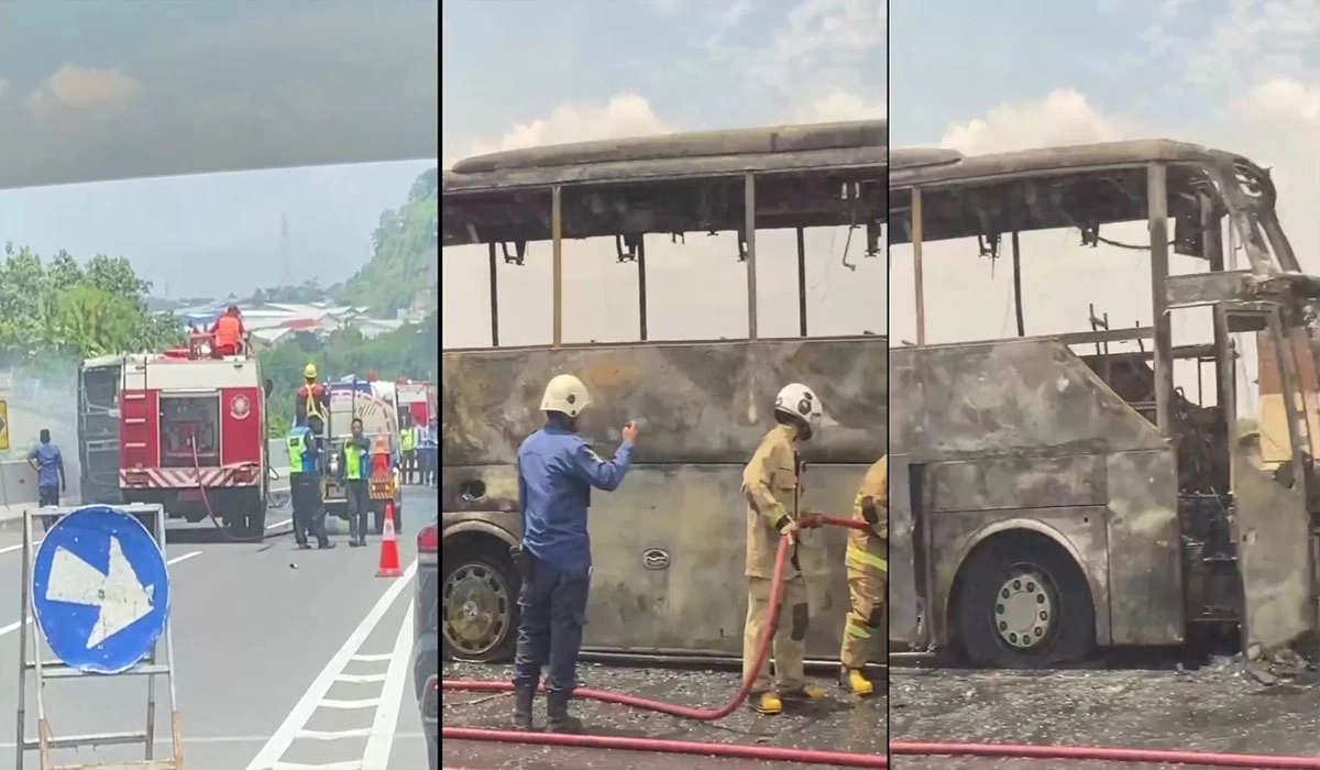 Bus Trans Semarang Terbakar di Ngaliyan, Penumpang Berhasil Selamat